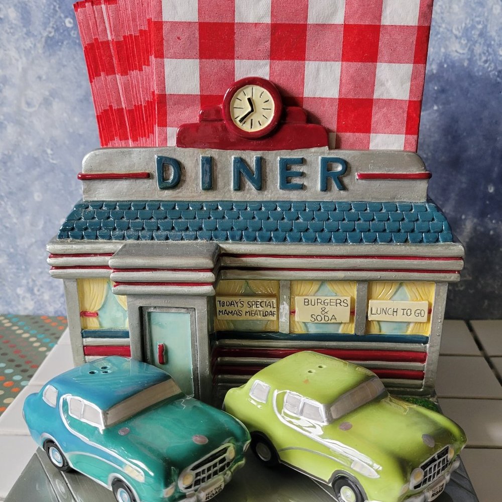 Nostalgic Diner Centerpiece and Salt Pepper Shaker